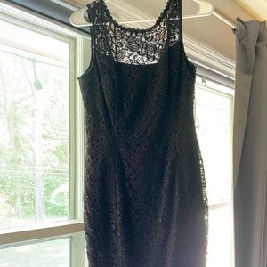 Black cocktail dress. White House Black Market. EUC